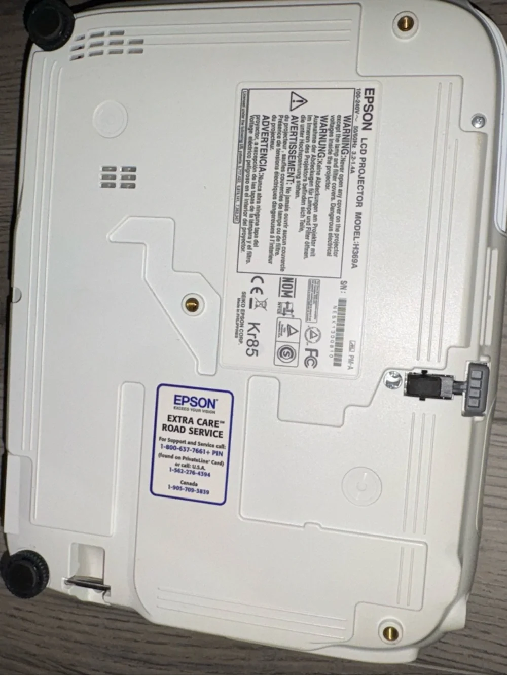 Epson White LCD Projector